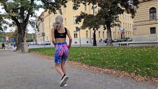 Tired after jogging…, Laura Christal 2on1 DP/DAP and cum in mouth
